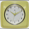 Retro Square Yellow Indoor Wall Clock