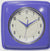 Retro Square Purple Indoor Wall Clock