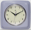 Retro Square Lilac Indoor Wall Clock