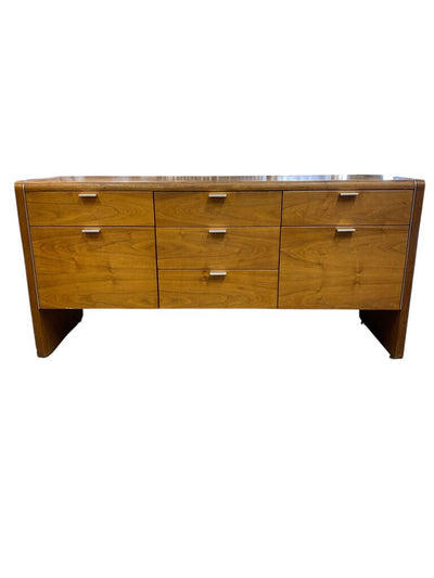 1972 Veripanel Hiebert Solid Walnut Executive Cabinet