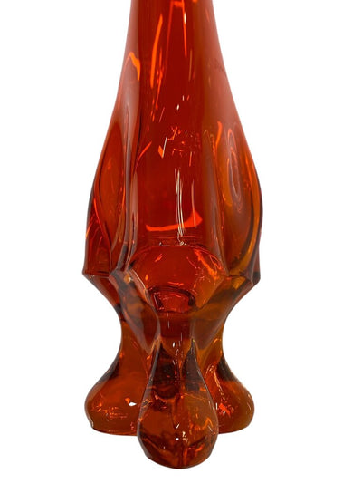 Vintage Viking Persimmon Three-Foil Swung Vase