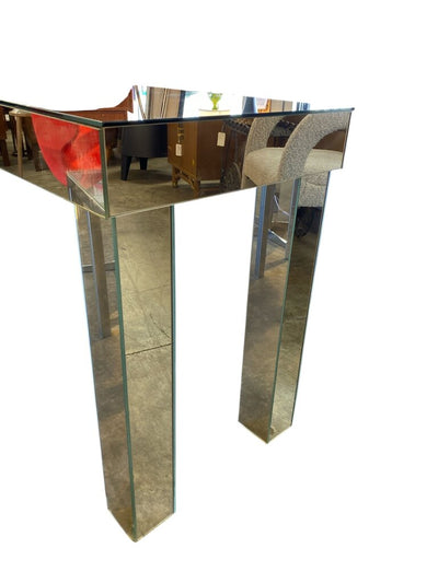 Mid Century Mirrored Console Tablr