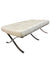 Barcelona Style Long White Ottoman