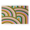 Vintage Summer Rainbows Welcome Mat