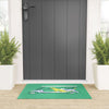 Golf Cart Golden Retriever Welcome Mat