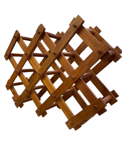 Vintage Danish Modern Teak Wine Rack