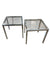 Pair - Cube Chrome Side Tables (Set of 2)