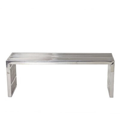 Stella Stainless Steel Bench Large Silver