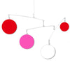 Mobile Cantilevered Circles: Opaque Red-Pink