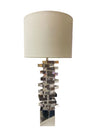 Regency Mid Century Stacked Lucite Table Lamp