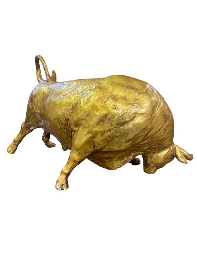 Mid Century Gilt Bull