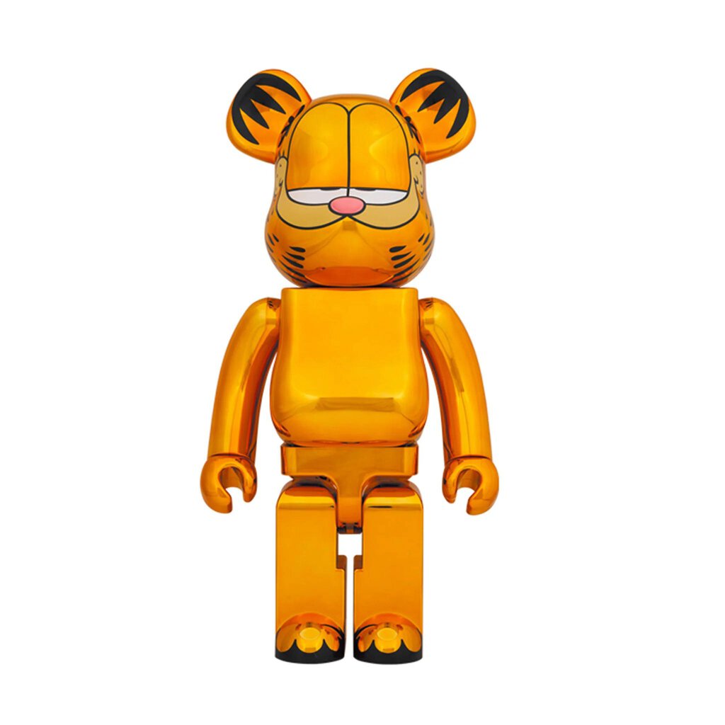 BEARBRICK 1000% GARFIELD (GOLD CHROME VERSION