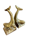Vintage Pair of Brass Whale Bookends