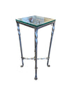 Twisted Metal and Glass Pedestal