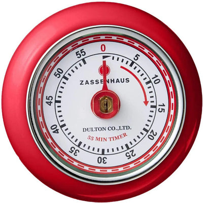 "Retro" Kitchen Timer, Red, 2.75" X 1.25"