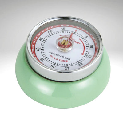 "Retro" Kitchen Timer, Mint Green, 2.75" X 1.25"